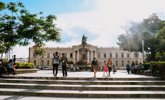 Palacio Nacional en San Salvador, capital de El Salvador.